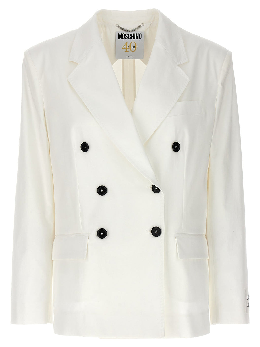 Moschino White Cotton Blazer