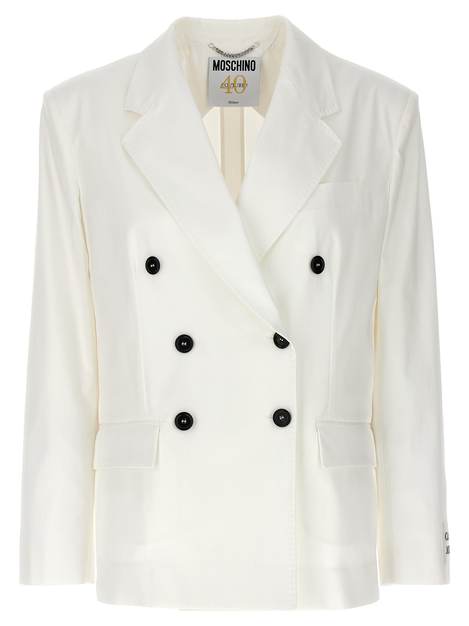 Moschino White Cotton Blazer