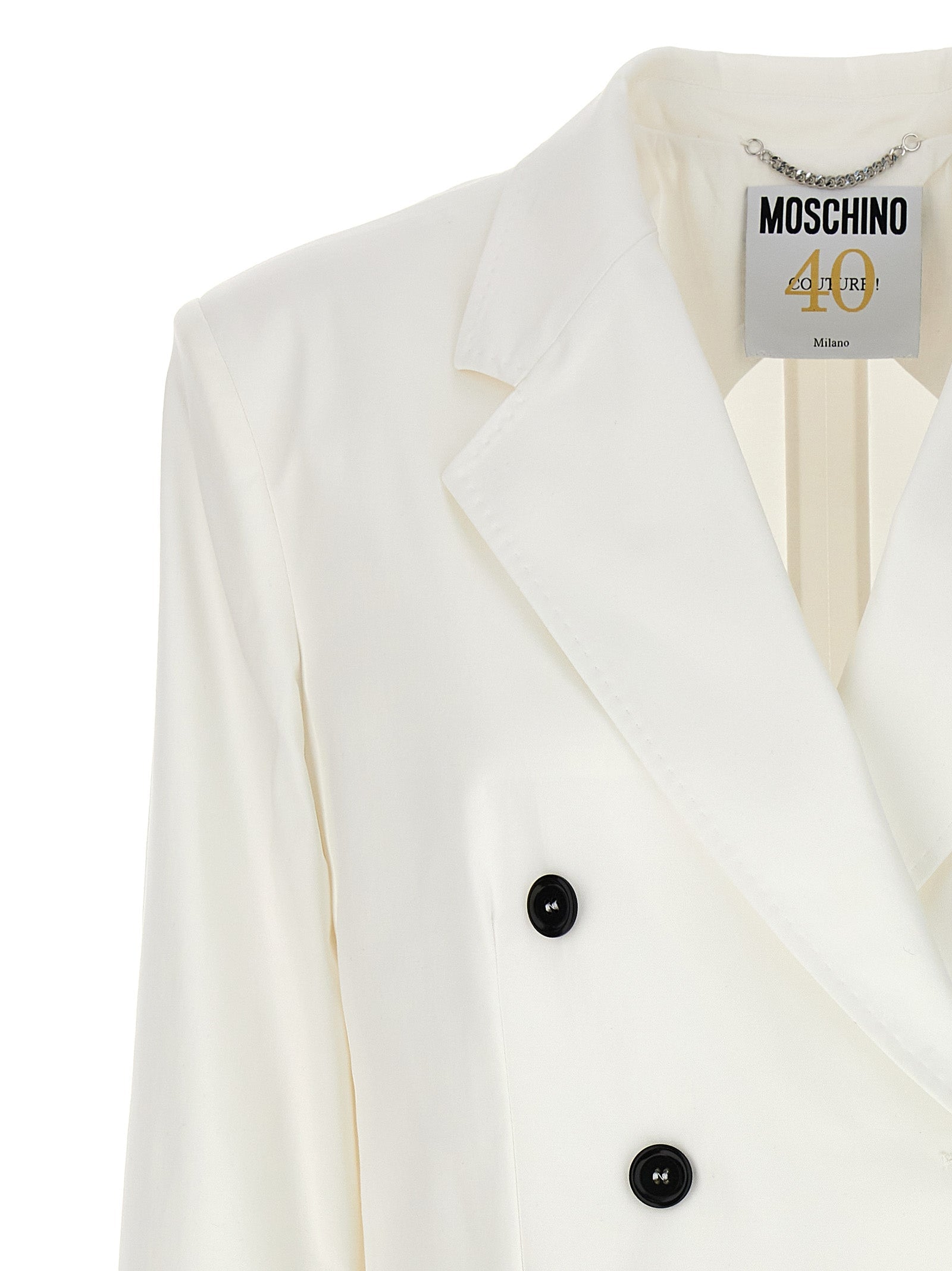 Moschino White Cotton Blazer