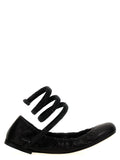 RENE CAOVILLA Black Lamb Leather Ballet Flats