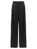 Max Mara Black Silk Casual Pants