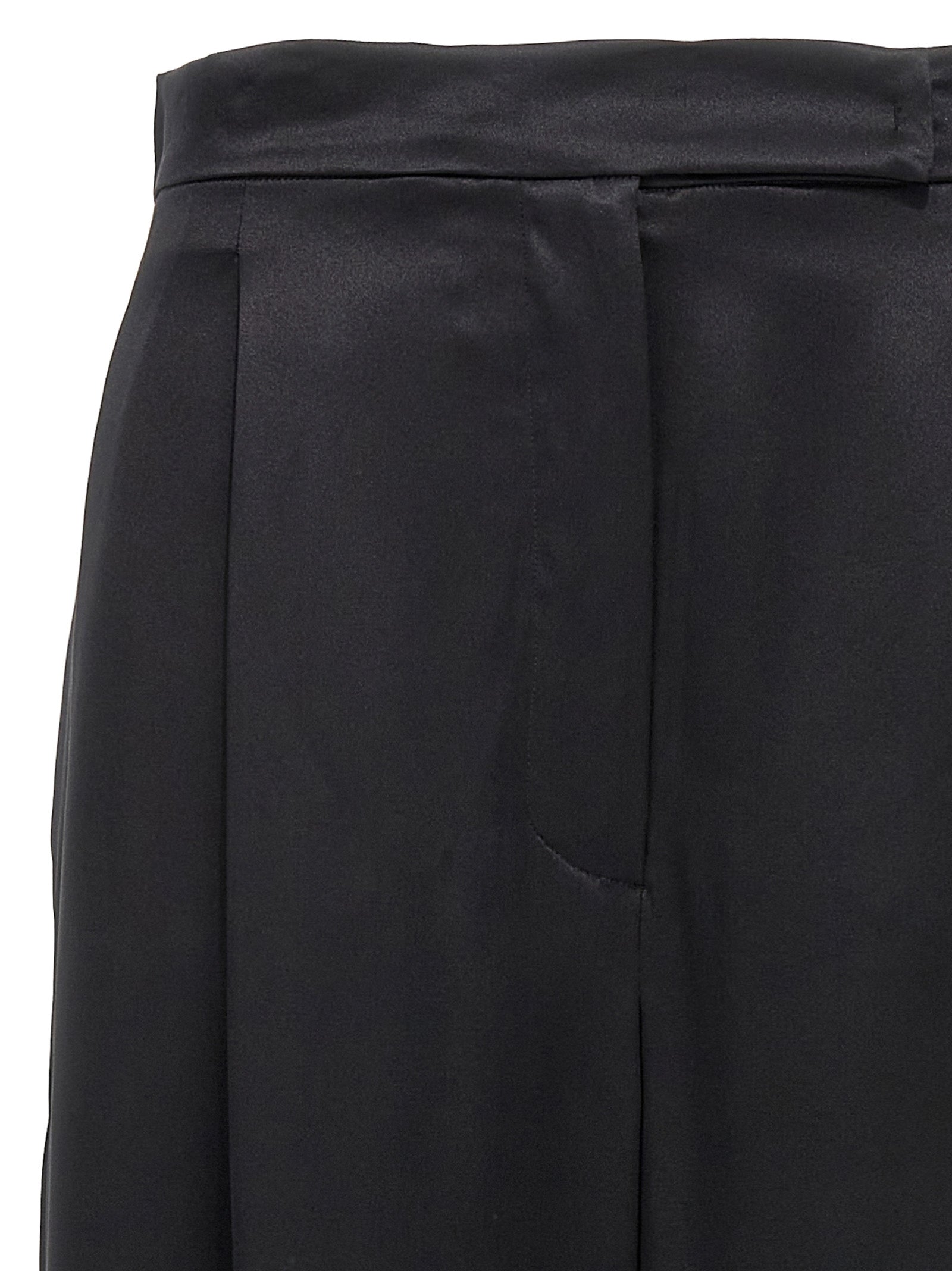 Max Mara Black Silk Casual Pants