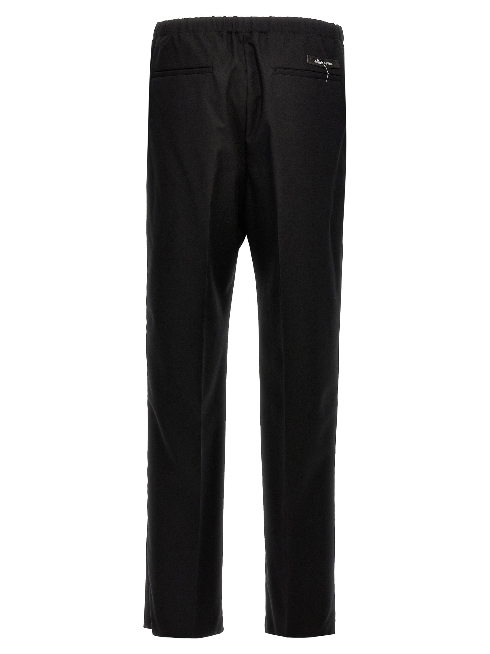 Fendi Black Virgin Wool Dress Pants