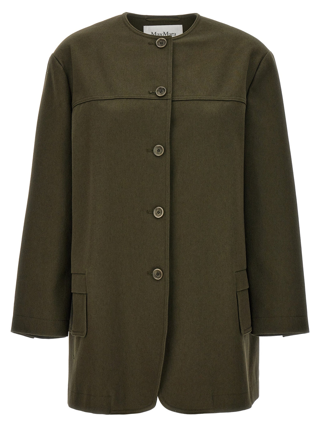 Max Mara Bicolor Cotton Full-Length Jacket