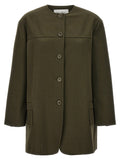 Max Mara Bicolor Cotton Full-Length Jacket