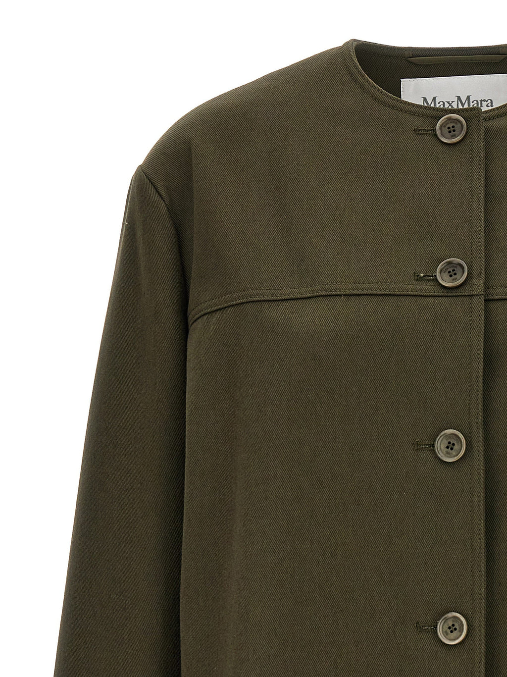 Max Mara Bicolor Cotton Full-Length Jacket