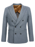 MAURIZIO MIRI Blue Silk Blazer