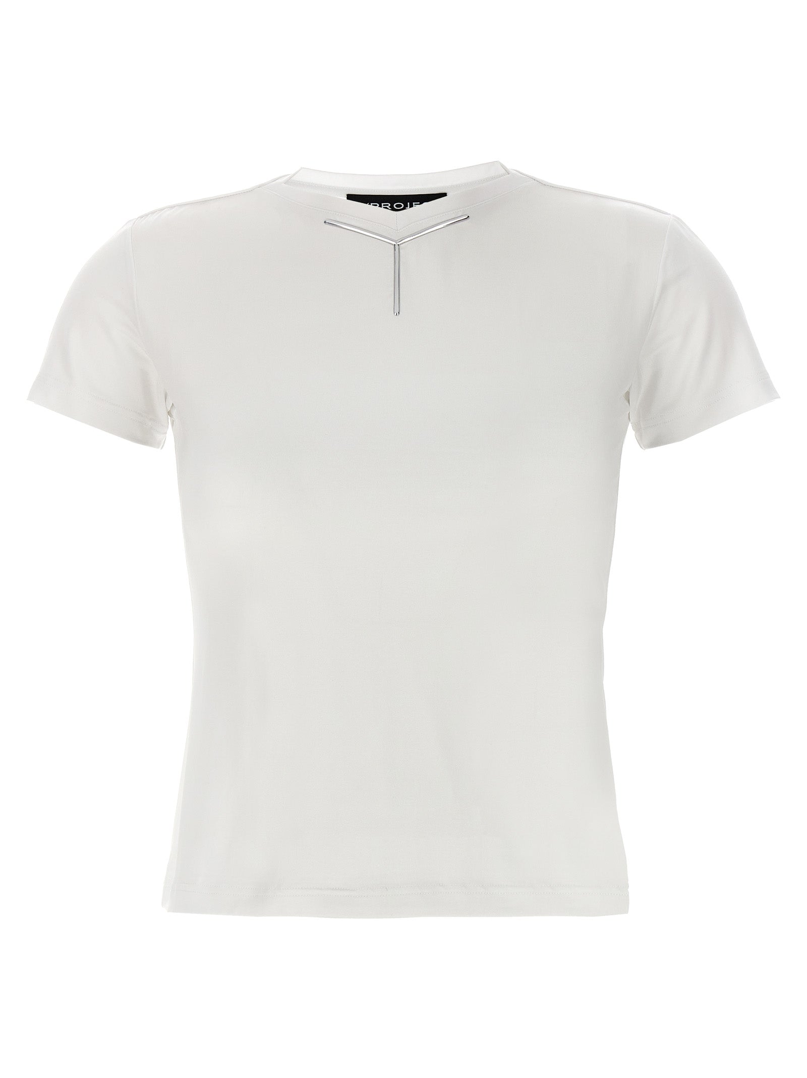 Y/PROJECT White Viscose T-Shirt