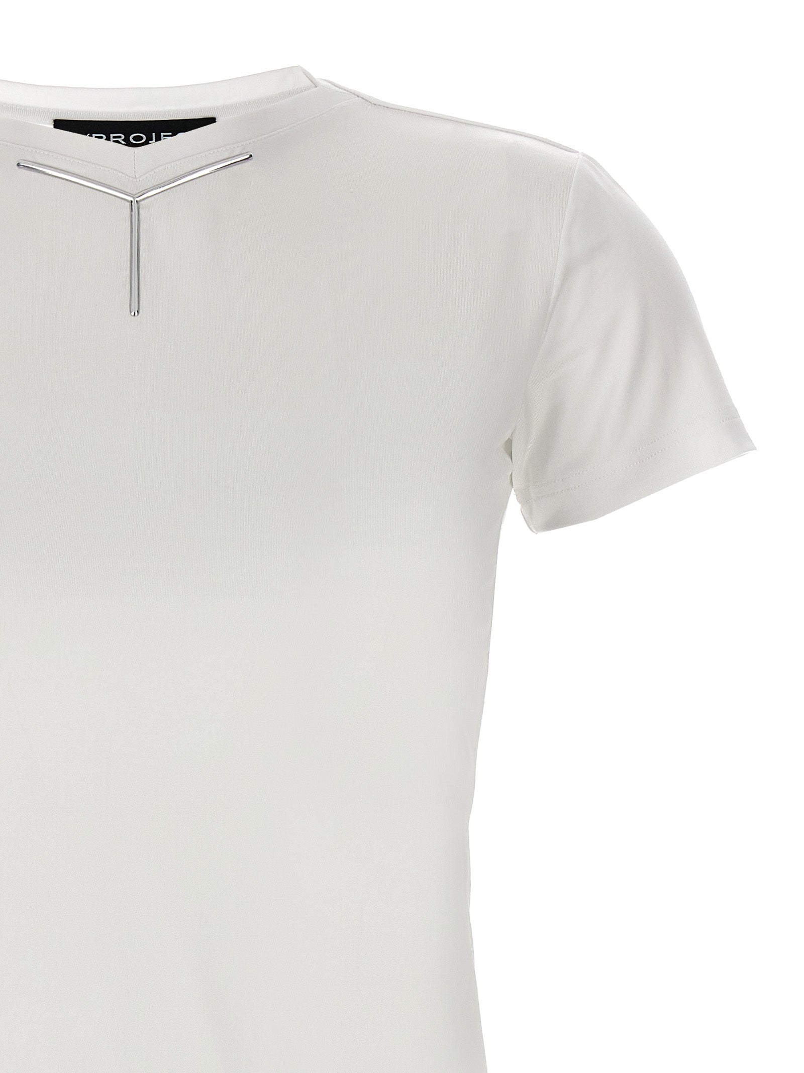 Y/PROJECT White Viscose T-Shirt