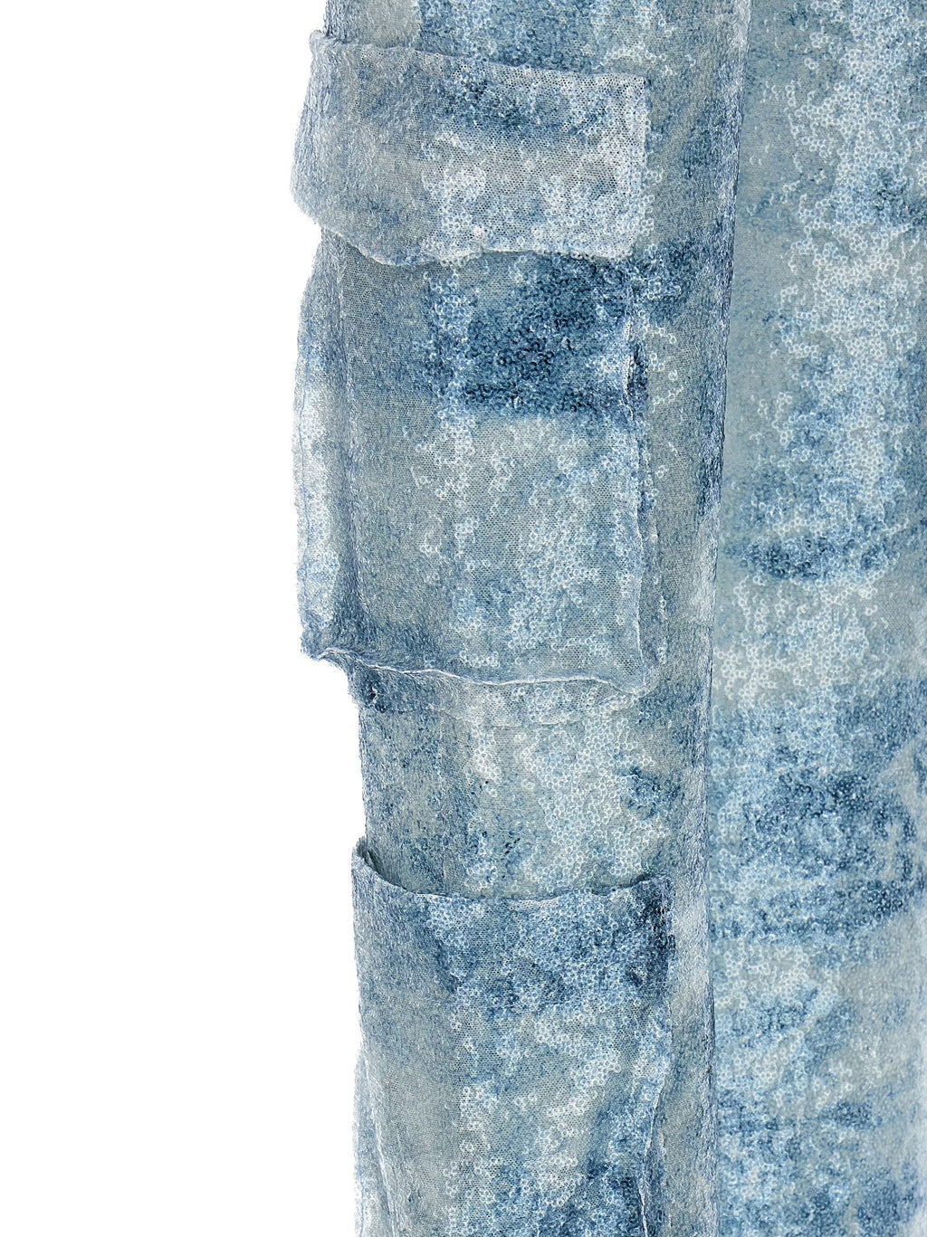 LE TWINS Blue Polyester Cargo Pants