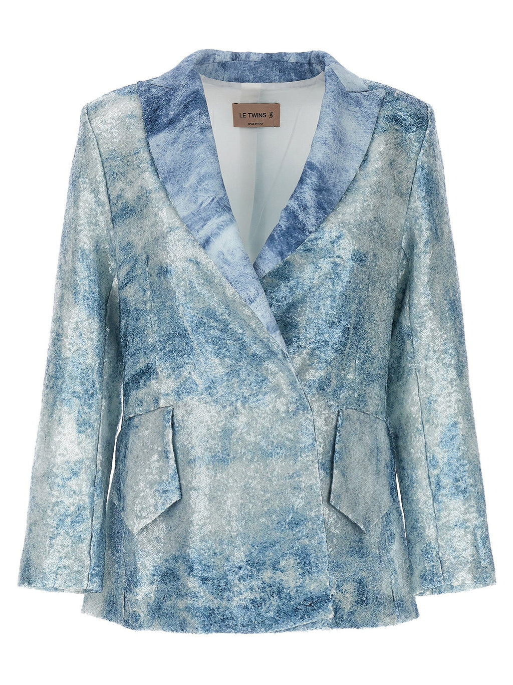 LE TWINS Blue Polyester Blazer