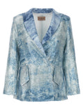 LE TWINS Blue Polyester Blazer
