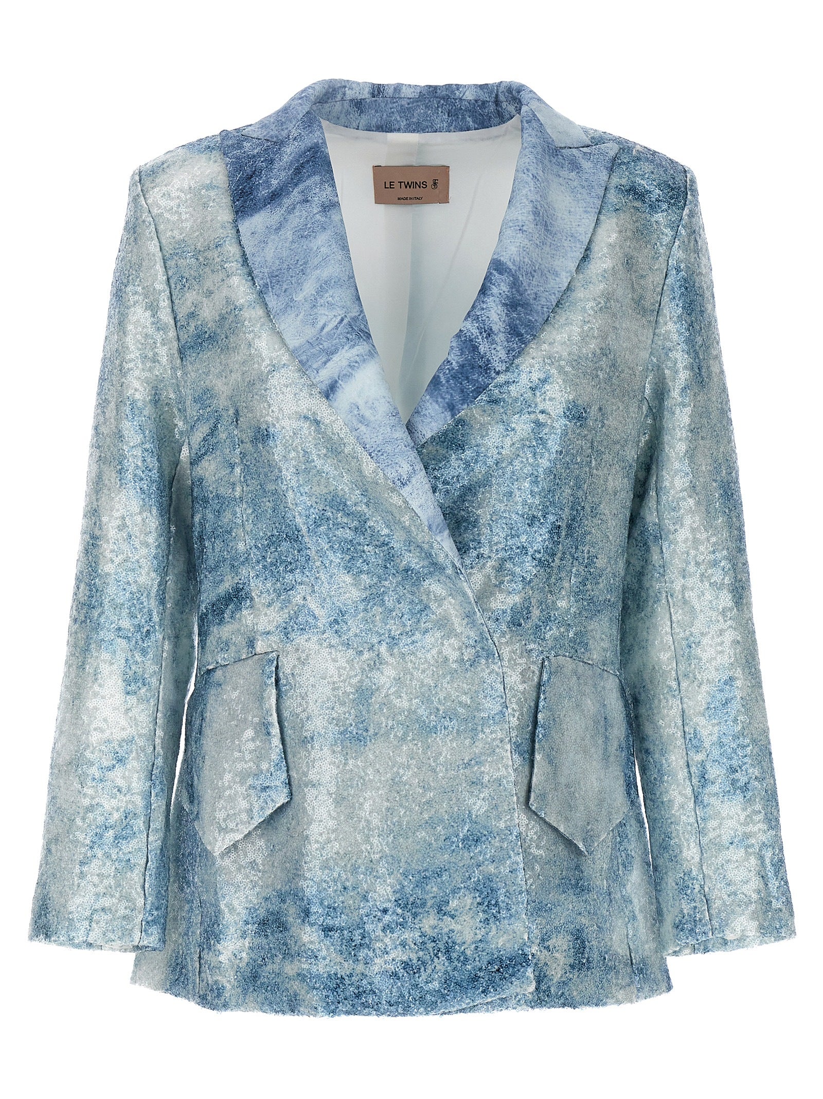 LE TWINS Blue Polyester Blazer