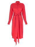 LE TWINS Fuchsia Silk Long Dress