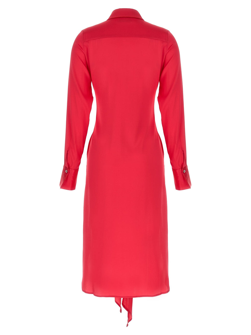 LE TWINS Fuchsia Silk Long Dress