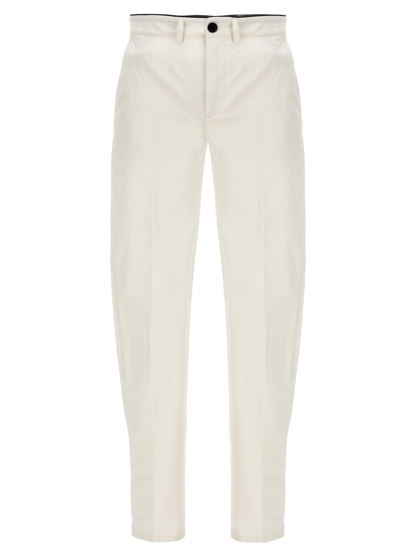 Department 5 White Cotton Casual Pants