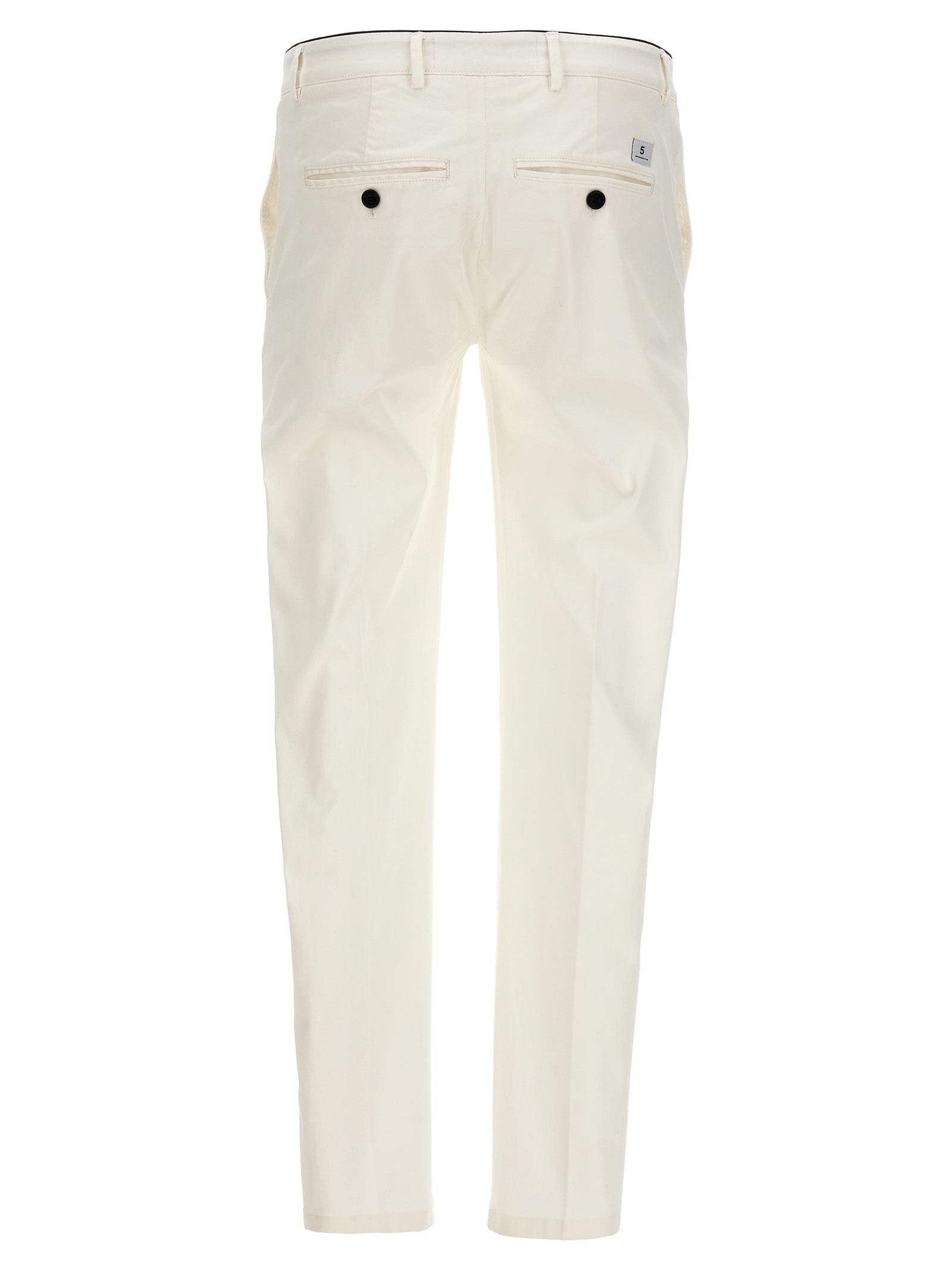 Department 5 White Cotton Casual Pants