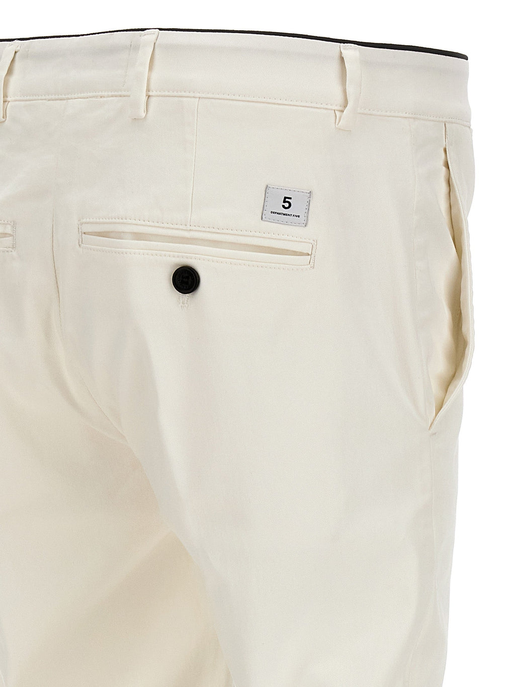 Department 5 White Cotton Casual Pants