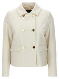Kiton White Virgin Wool Full-Length Jacket