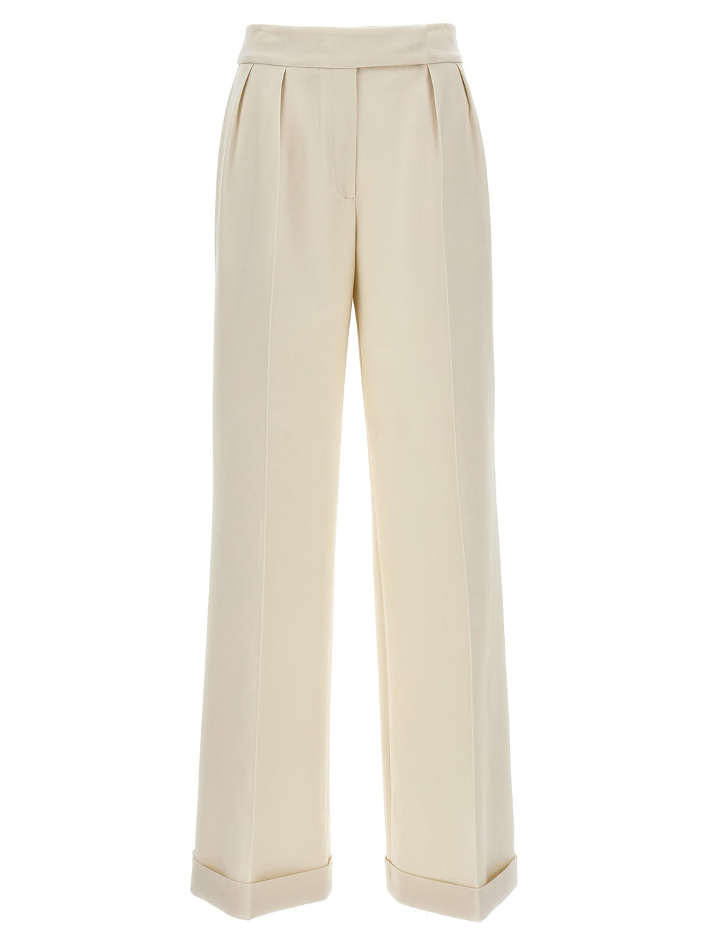 Kiton White Virgin Wool Casual Pants
