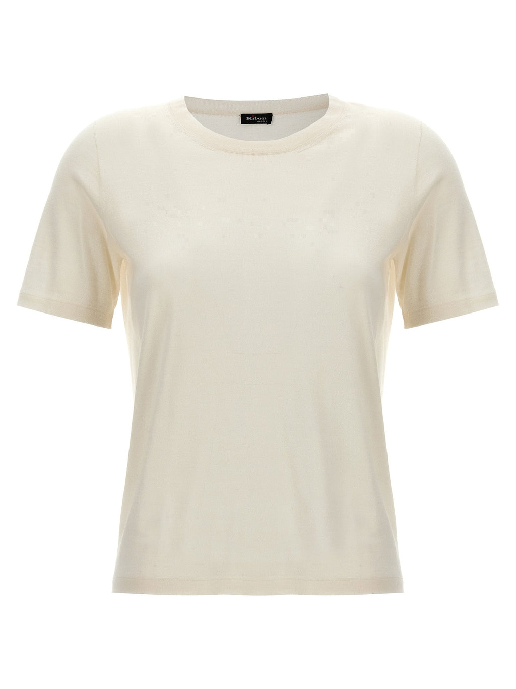 Kiton White Cashmere T-Shirt