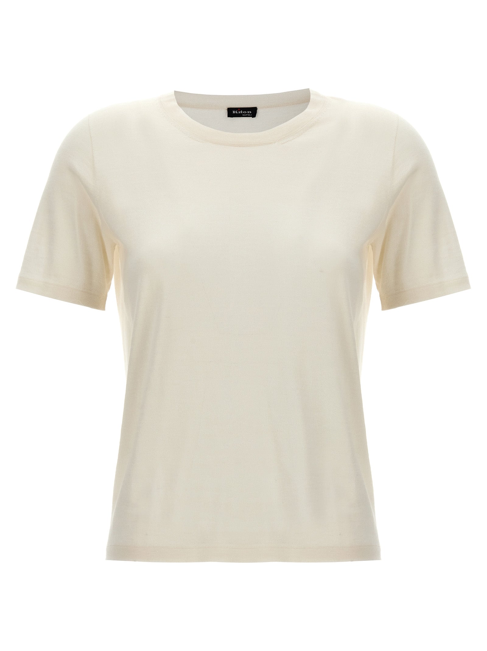 Kiton White Cashmere T-Shirt