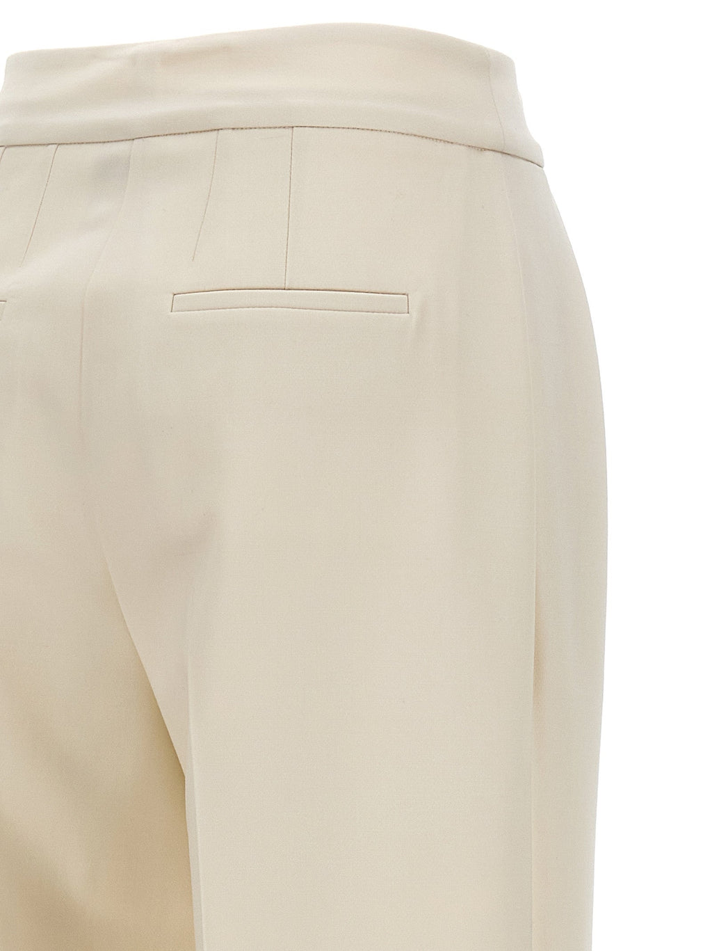 Kiton White Virgin Wool Casual Pants
