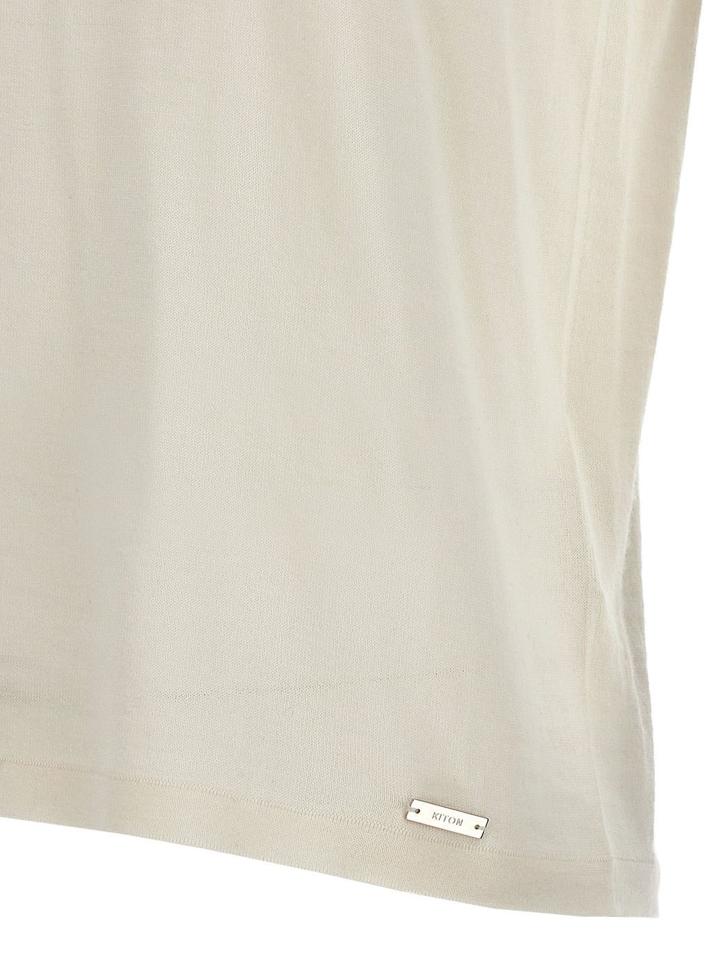 Kiton White Cashmere T-Shirt