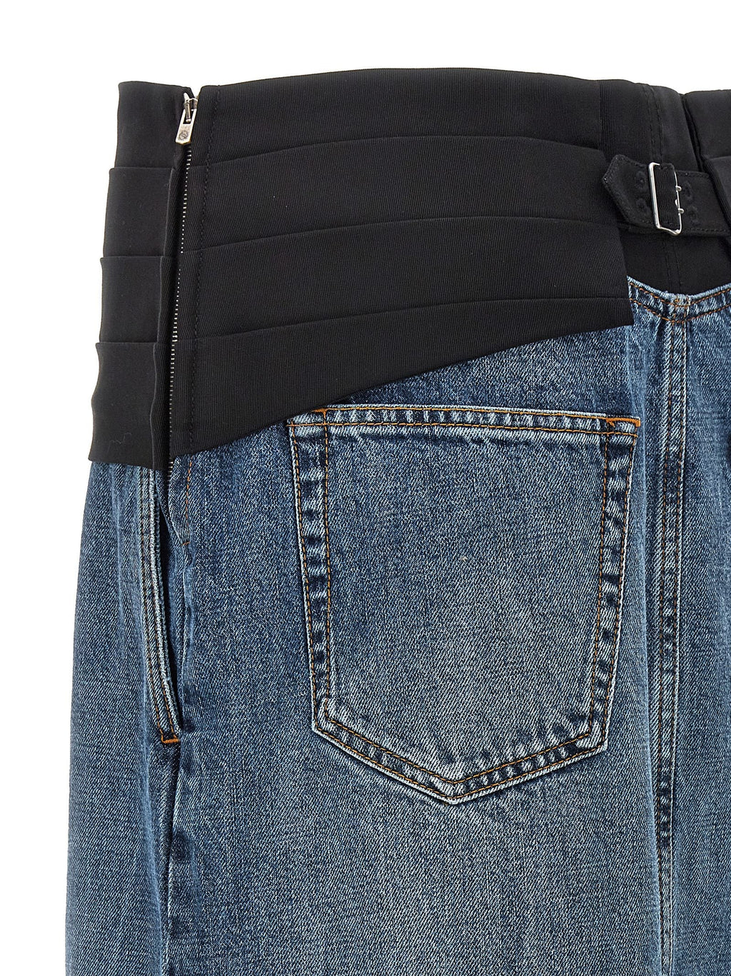 Stella McCartney Blue Cotton Mini Skirt