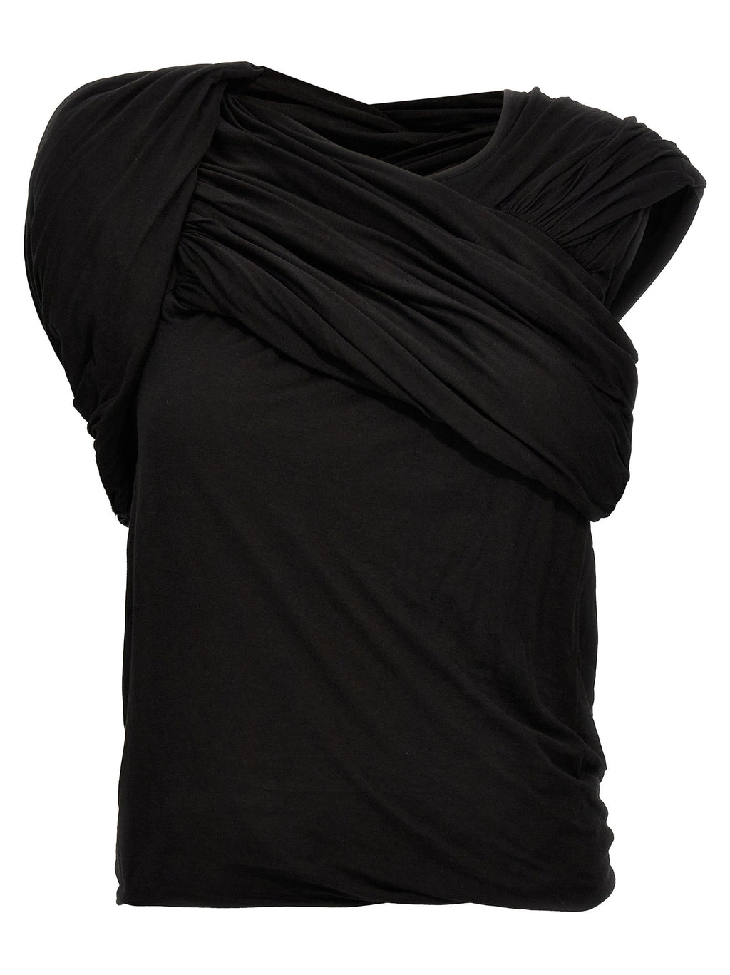 Rick Owens Black Cotton Tank Tops