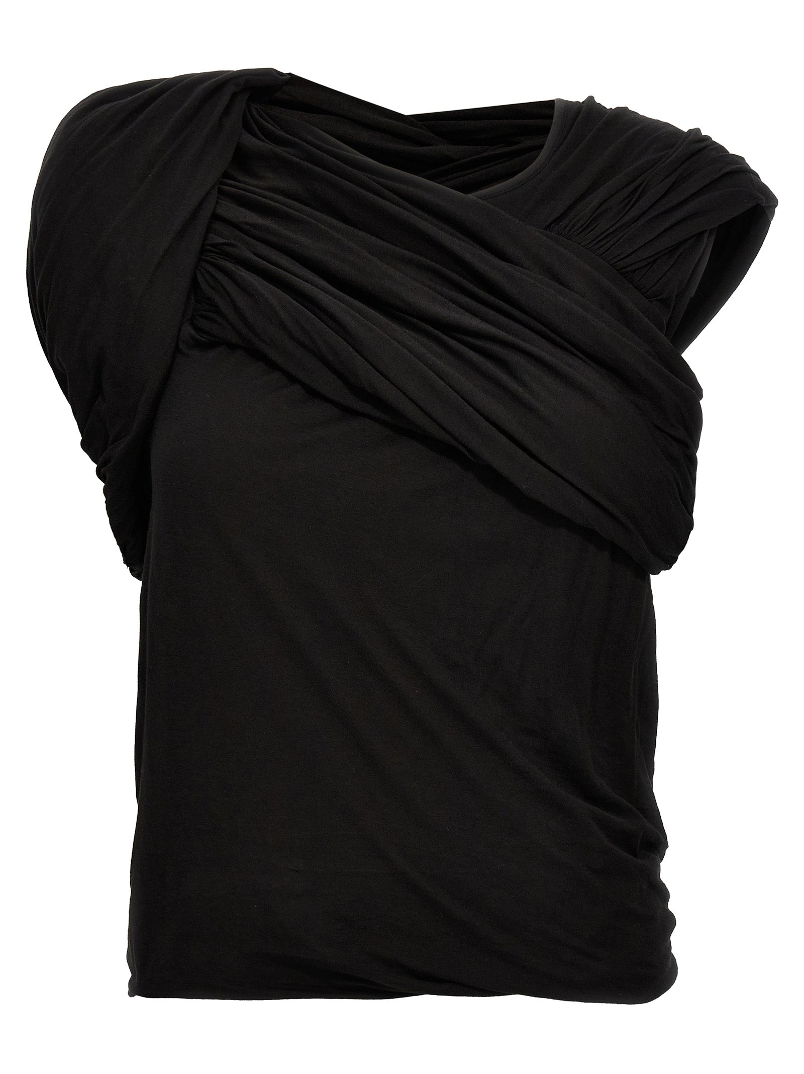 Rick Owens Black Cotton Tank Tops