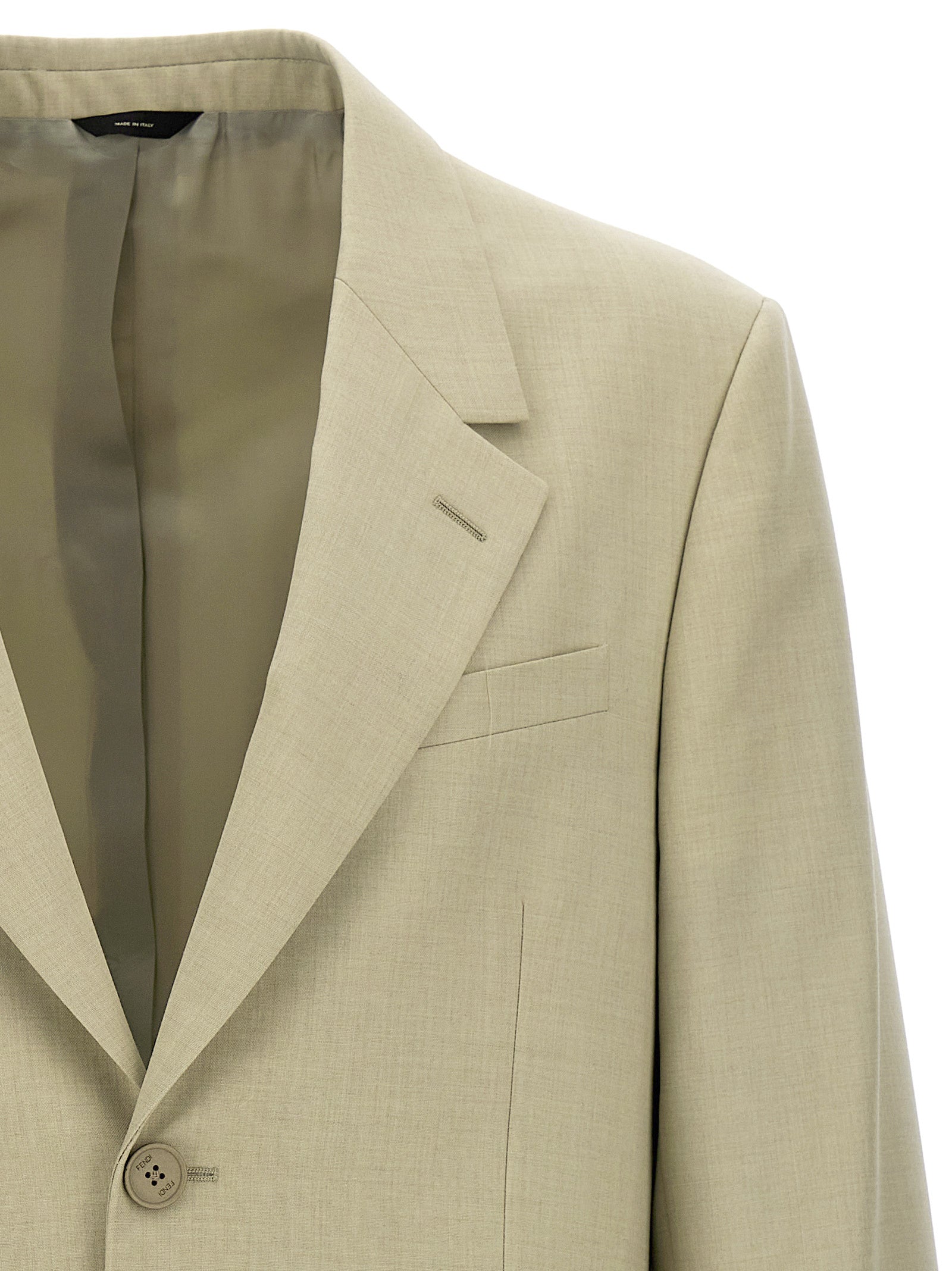 Fendi Beige Virgin Wool Blazer