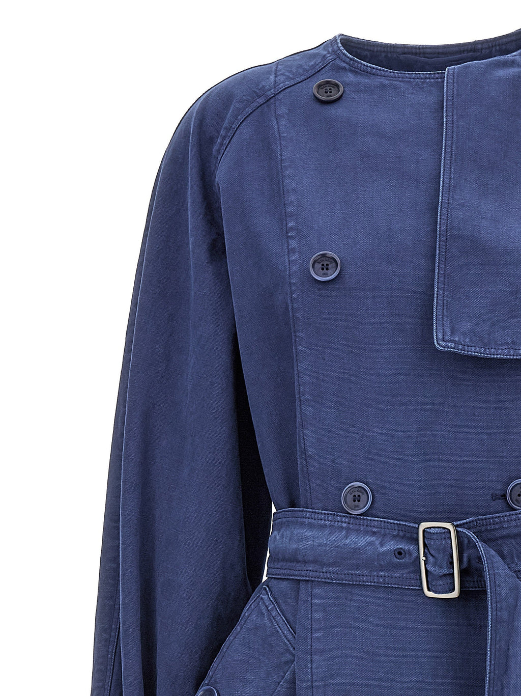 Max Mara Blue Cotton Coat