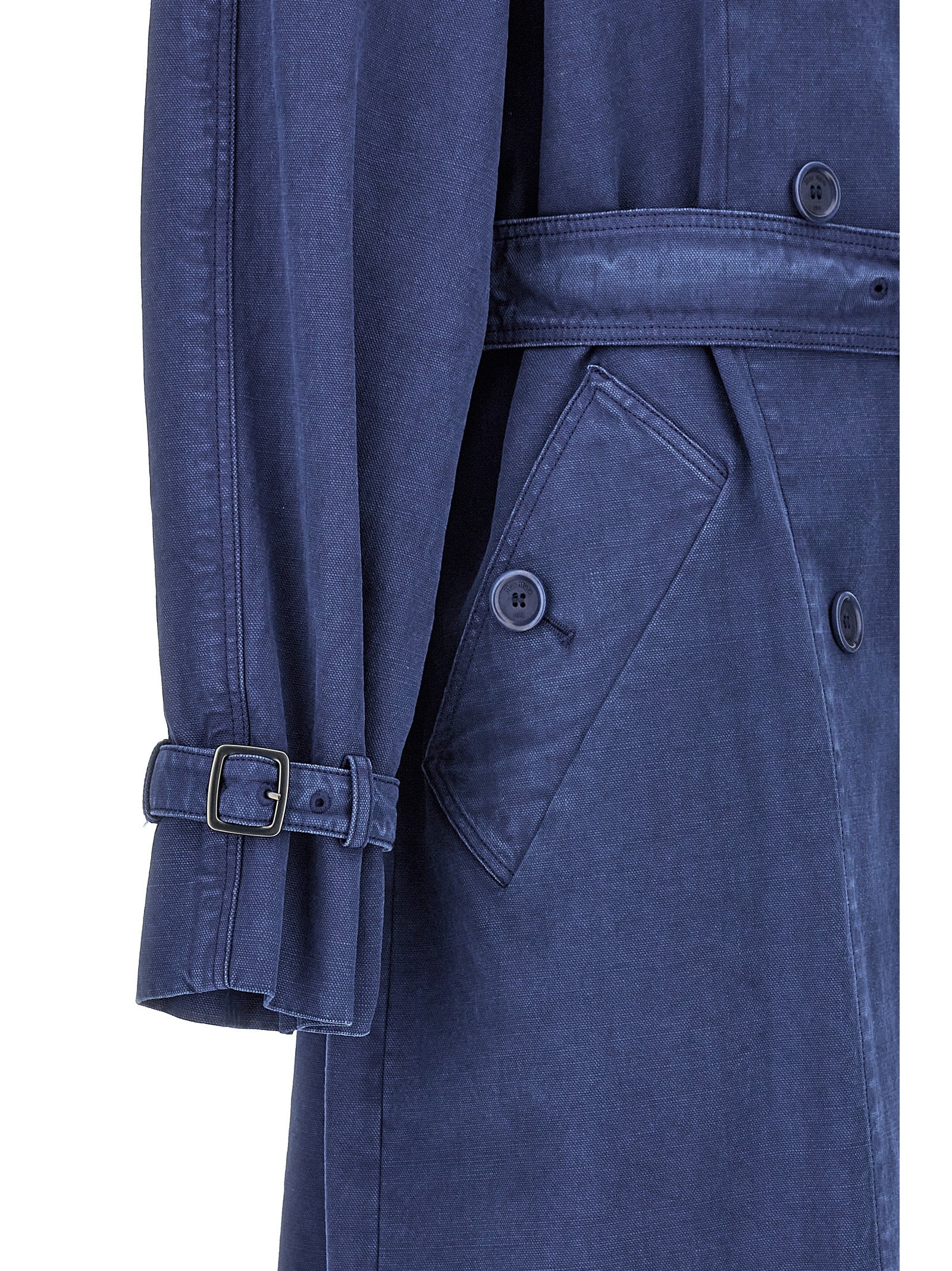 Max Mara Blue Cotton Coat
