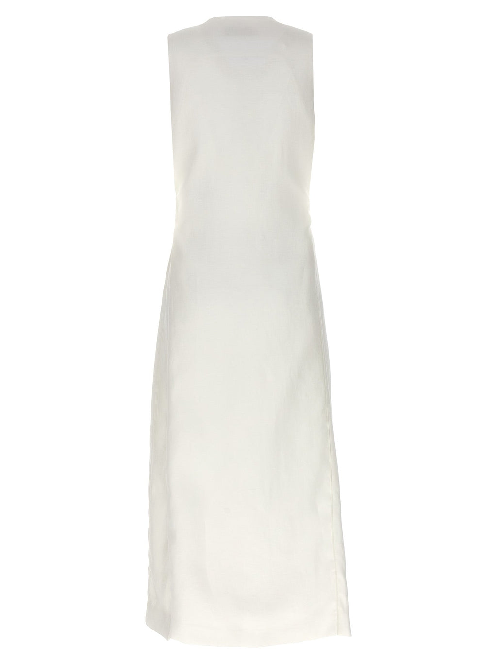 Max Mara White Flax Sleeveless Jacket