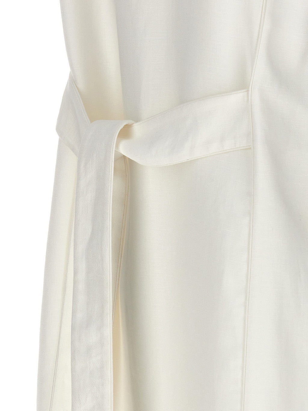 Max Mara White Flax Sleeveless Jacket