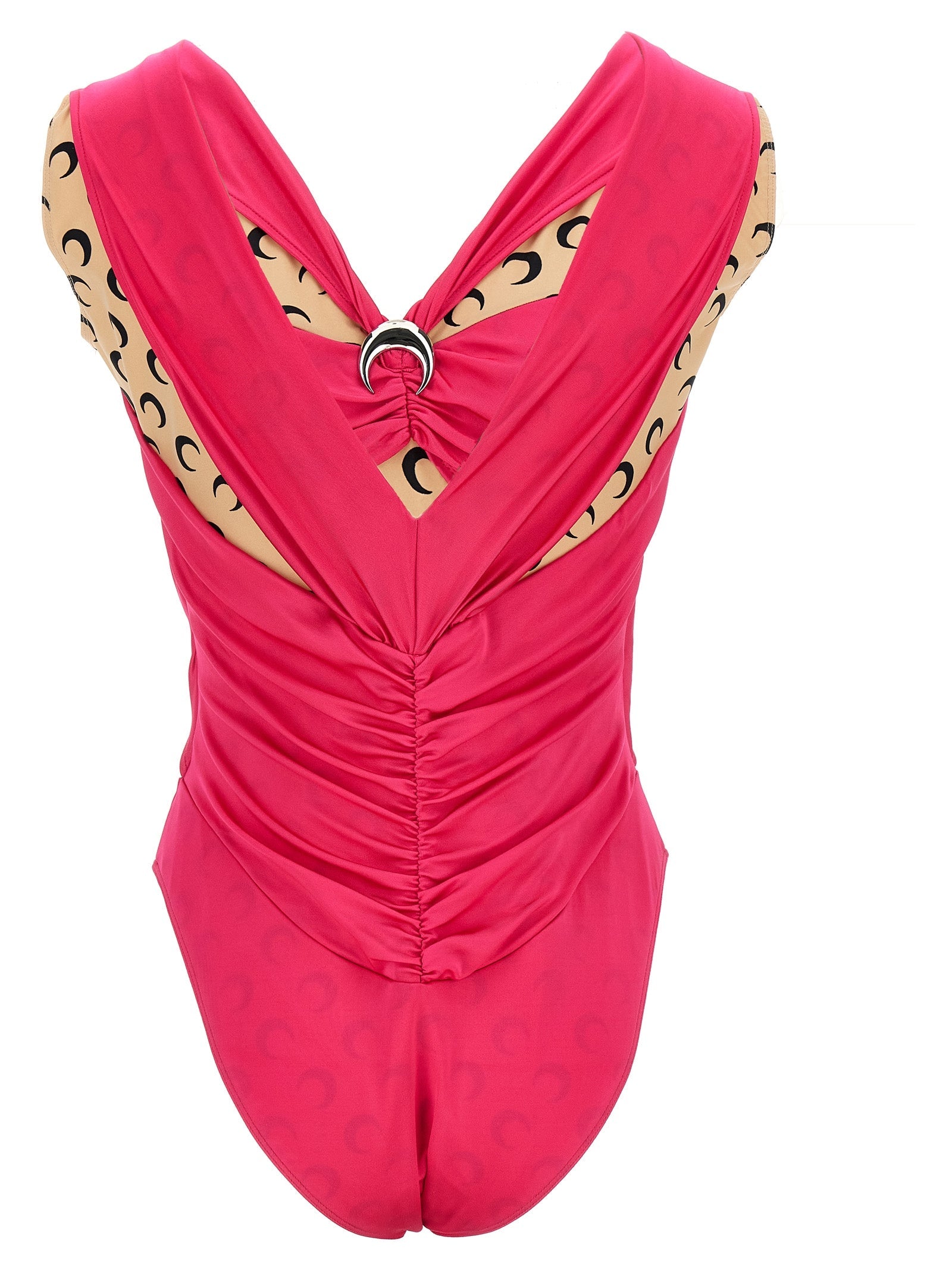 Marine Serre Fuchsia Viscose Bodysuit