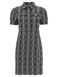 Max Mara Bicolor Polyester Short Dress