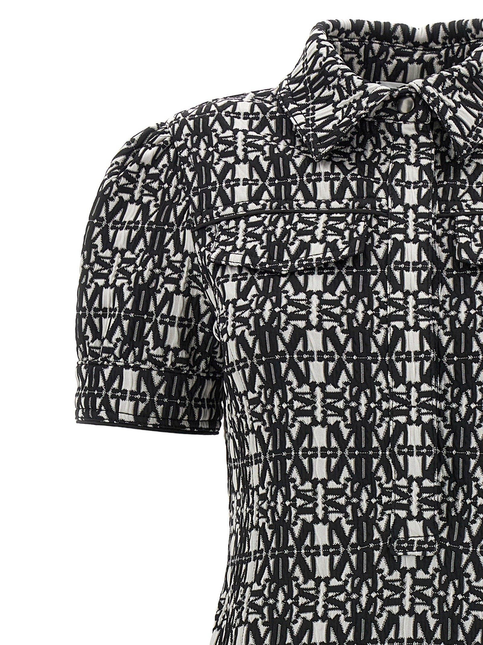 Max Mara Bicolor Polyester Short Dress