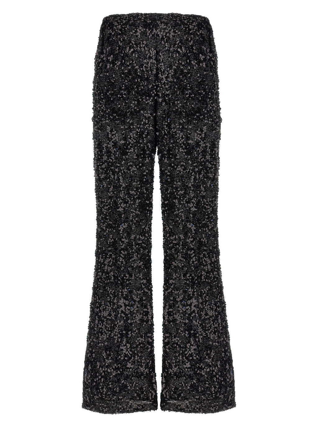 LE TWINS Black Polyester Flared Pants