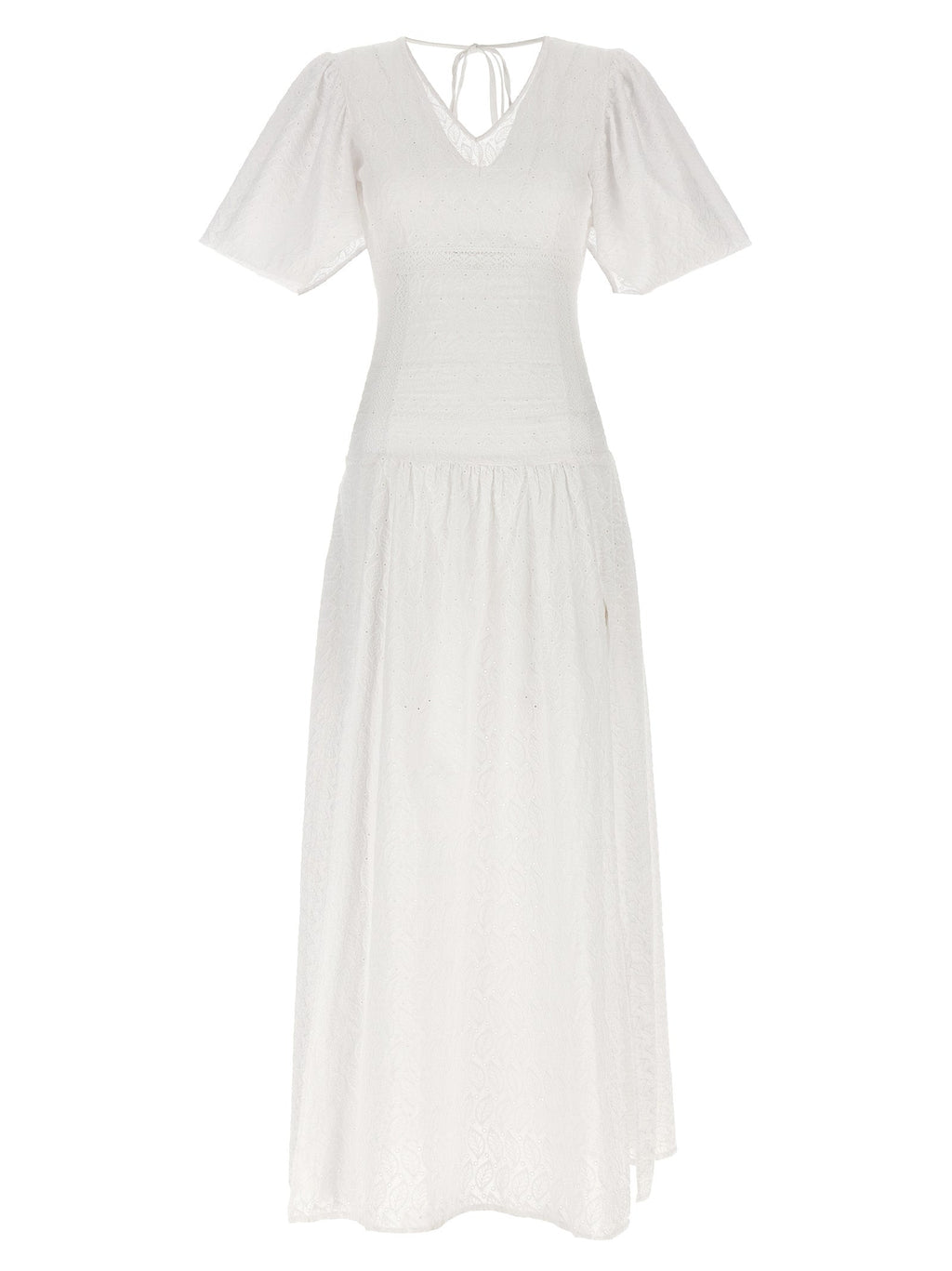 LE TWINS White Cotton Long Dress