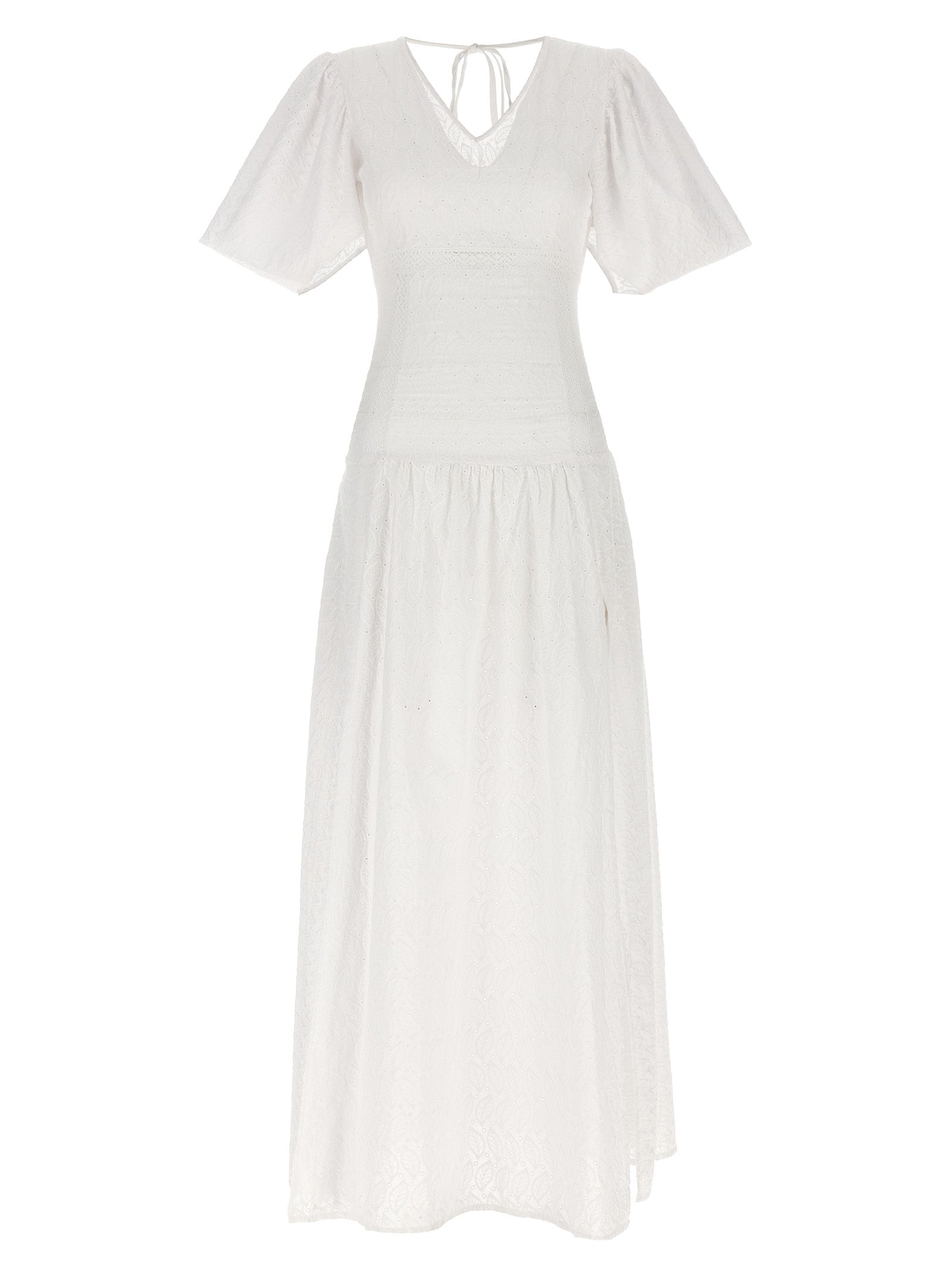 LE TWINS White Cotton Long Dress