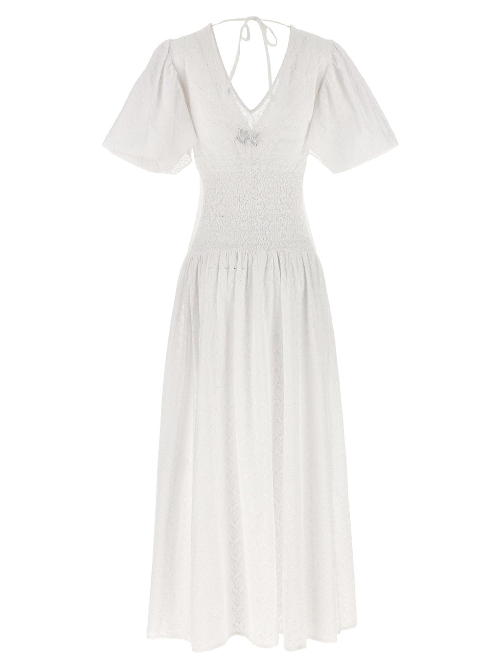 LE TWINS White Cotton Long Dress