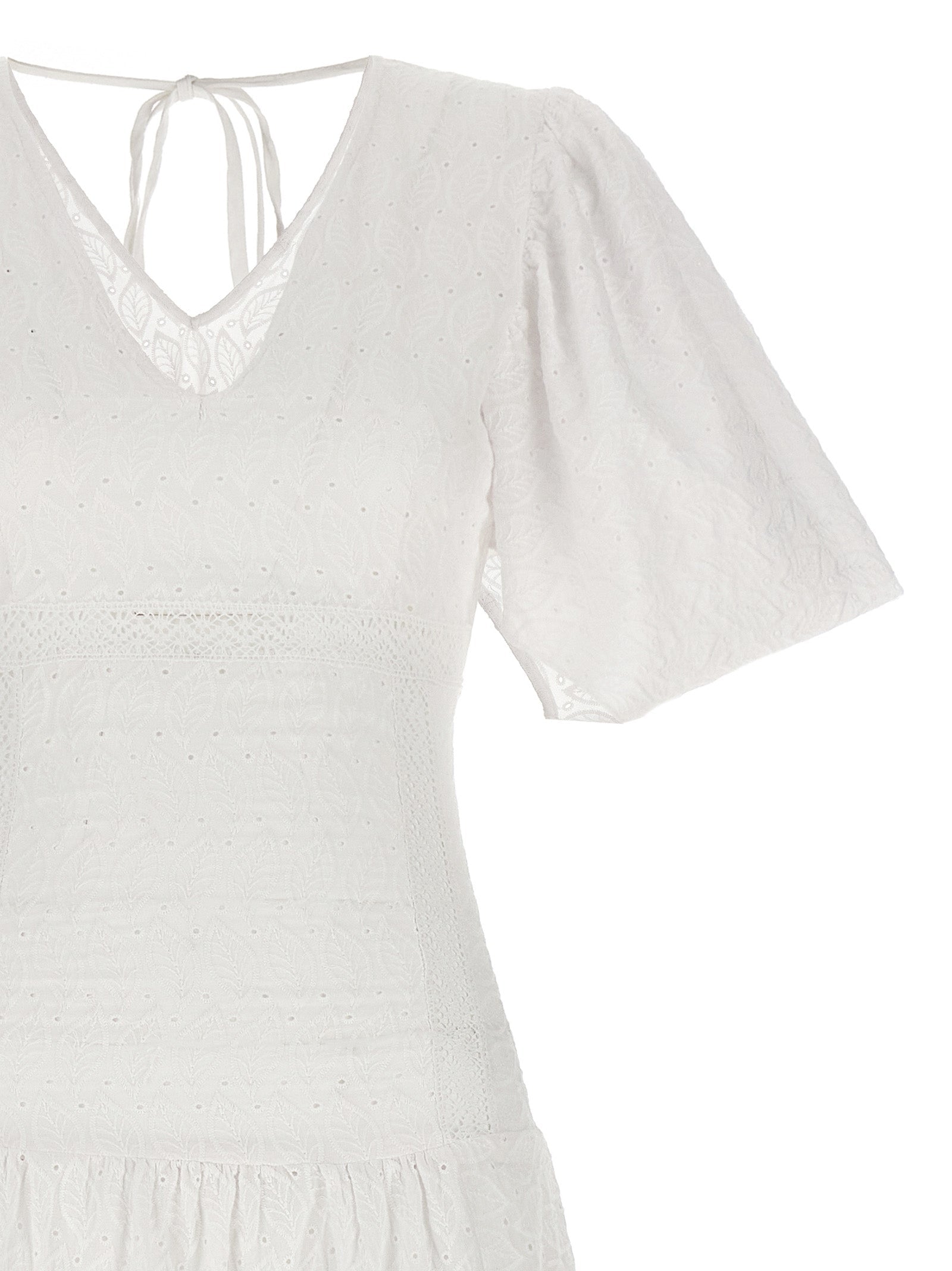 LE TWINS White Cotton Long Dress