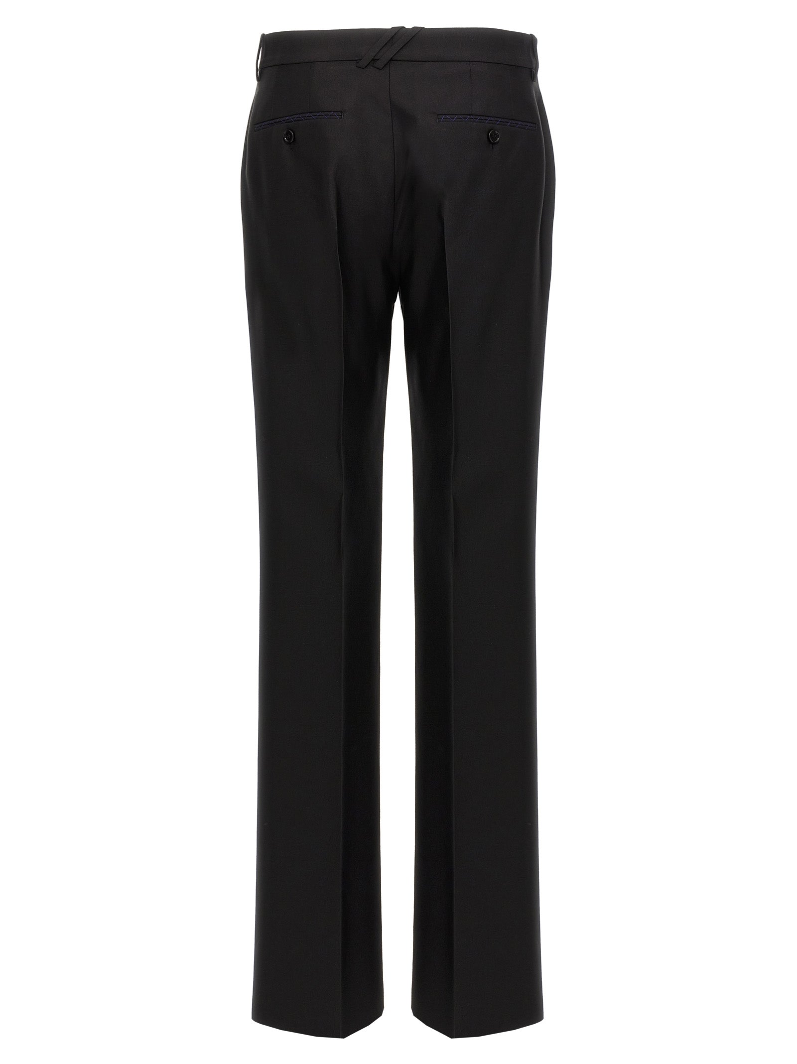 Burberry Black Virgin Wool Dress Pants