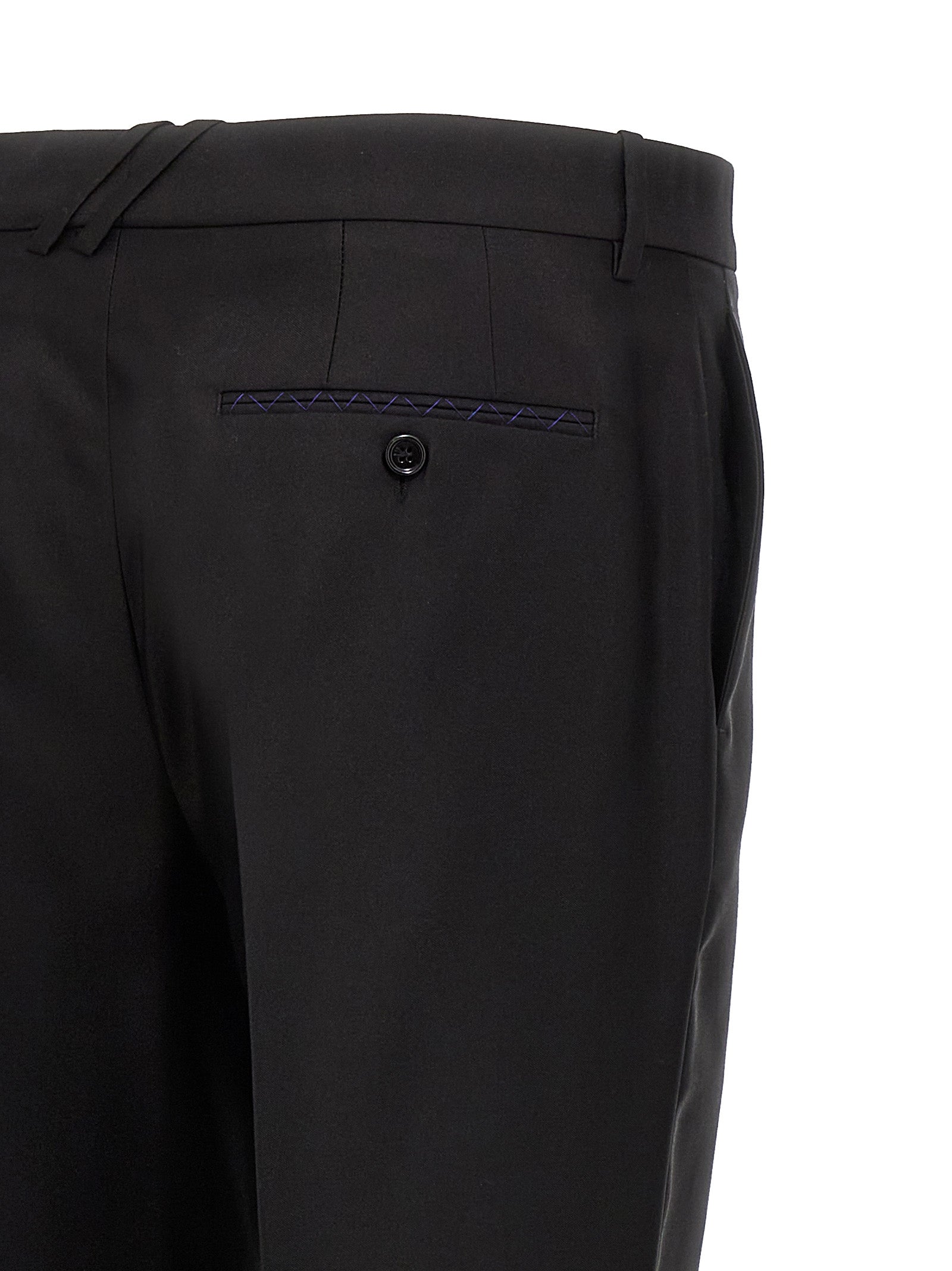 Burberry Black Virgin Wool Dress Pants