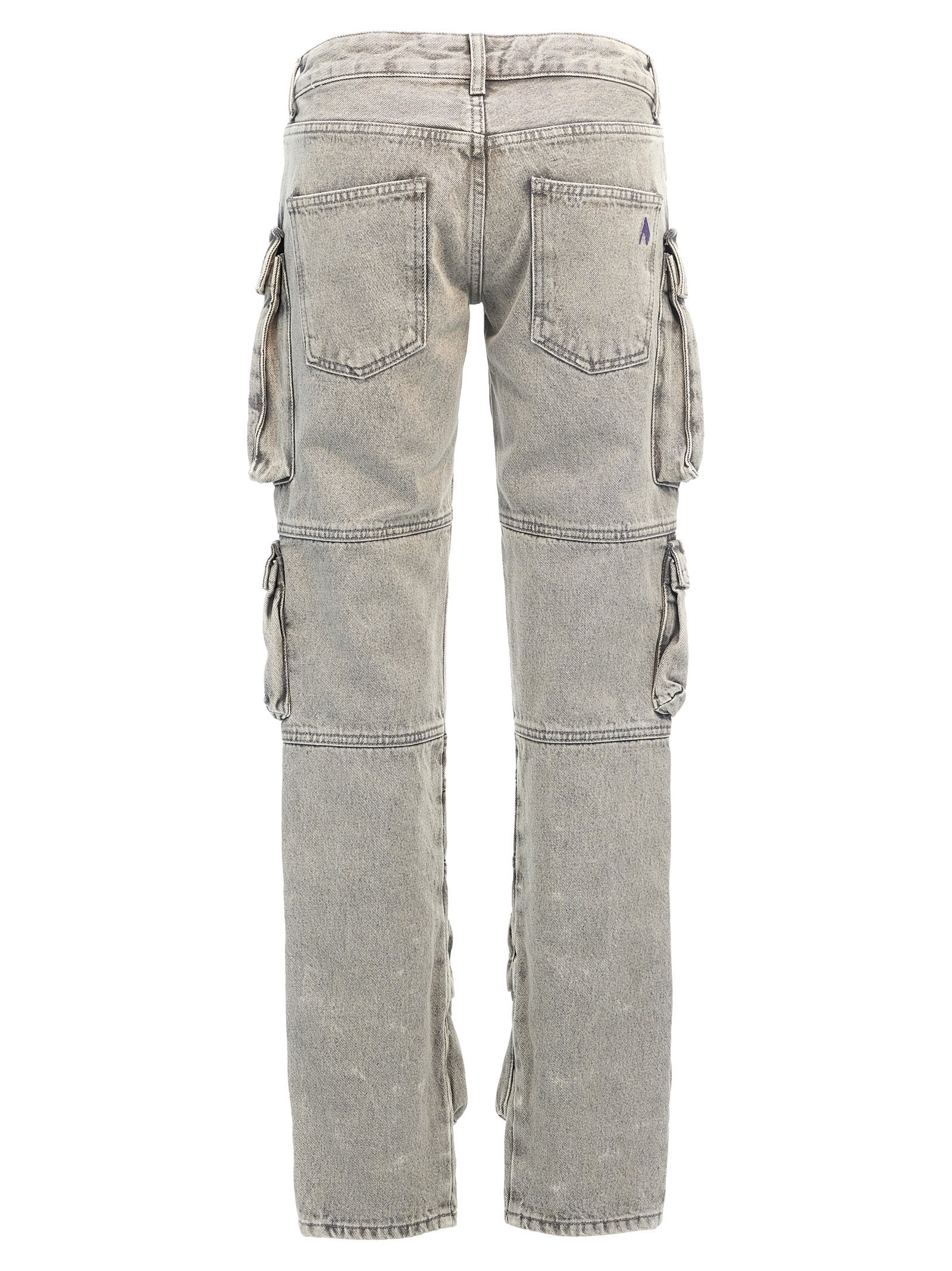 The Attico Gray Cotton Cargo Pants