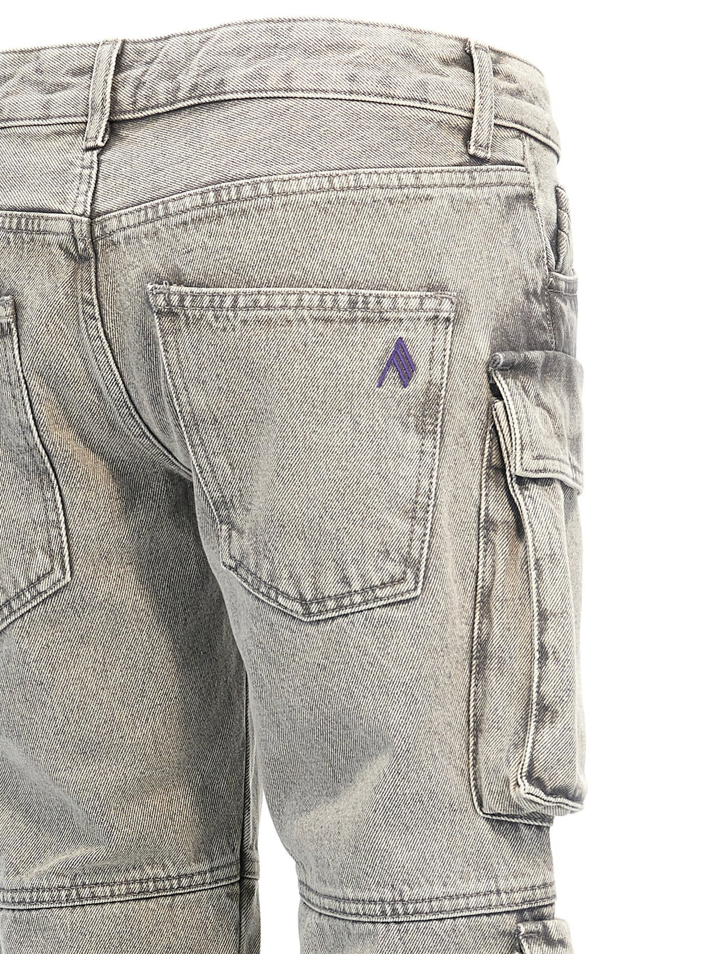 The Attico Gray Cotton Cargo Pants