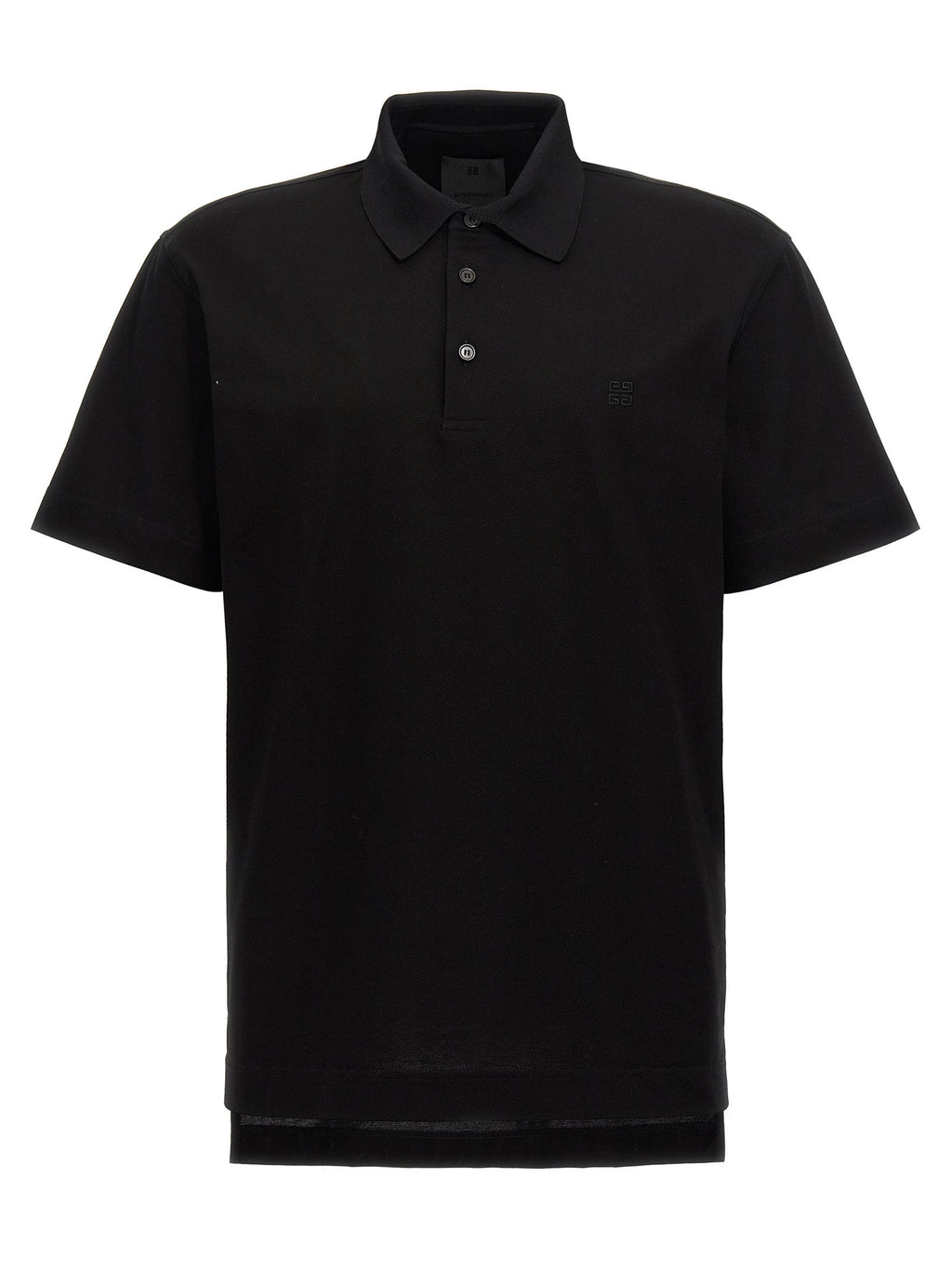 Givenchy Black Cotton Polo Shirt