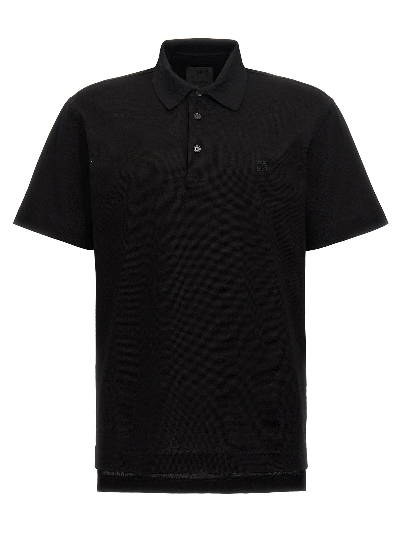 Givenchy Black Cotton Polo Shirt
